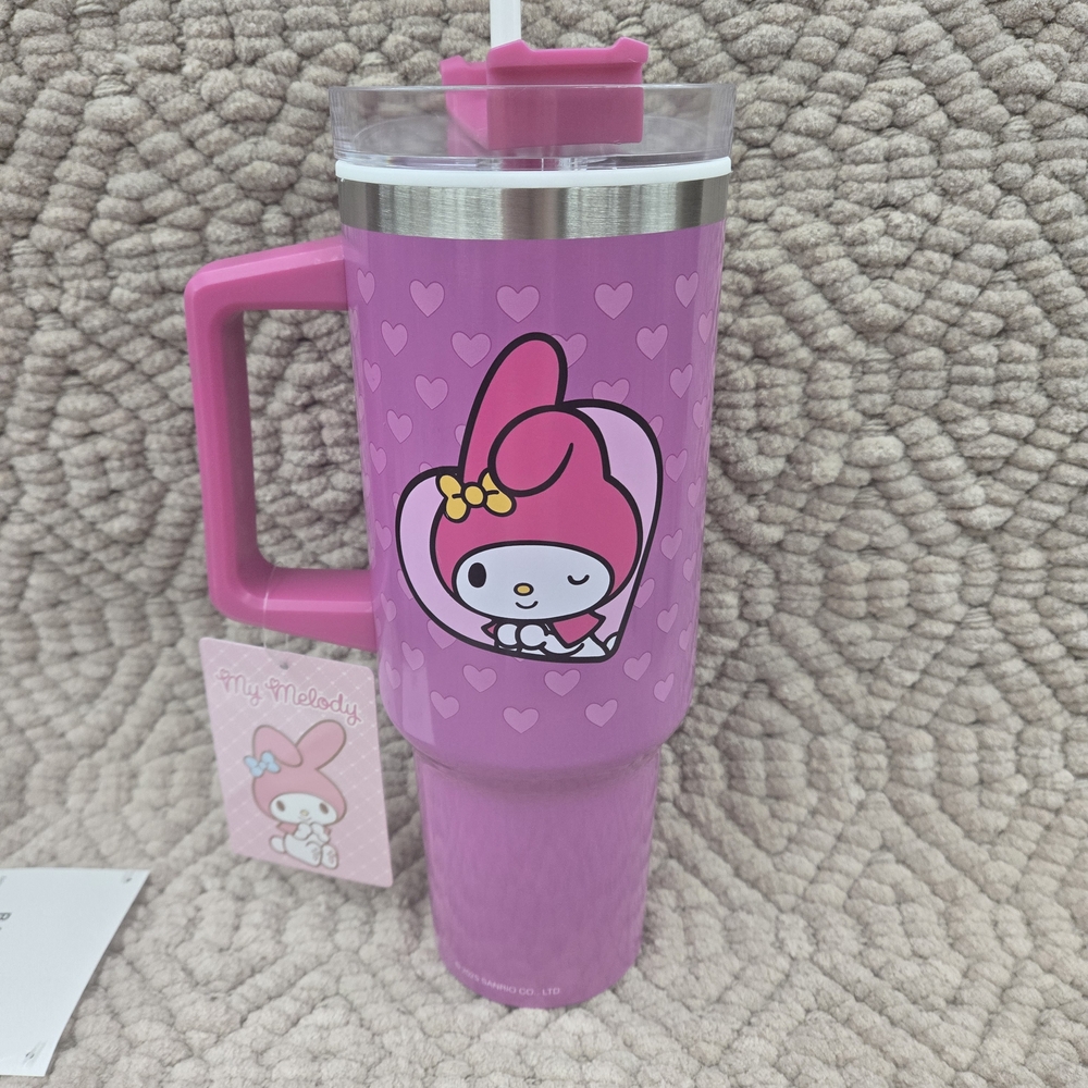 Pink My Melody Tumbler with Handle
